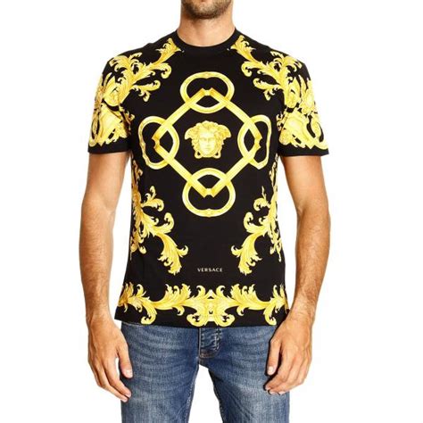 t shirt uomo versace oro|versace men's shirts.